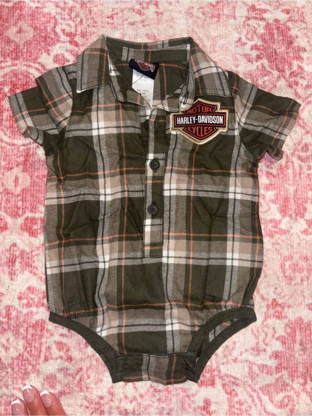 Harley Davidson Plaid bodysuit